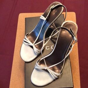 Gucci Sky Blue Strappy Sandals, 6.5